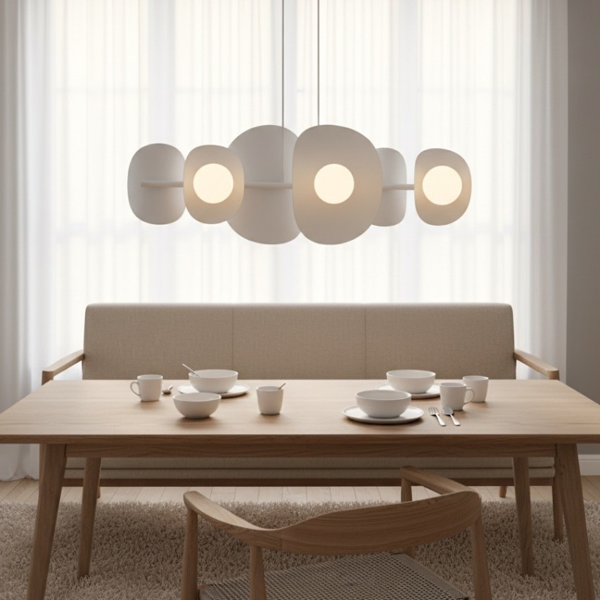 Pendelleuchte ELEMENTI 6xG9/8W/230V weiß