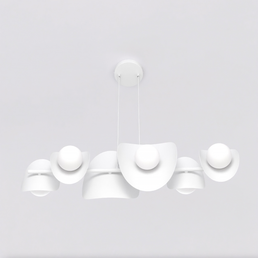 Pendelleuchte ELEMENTI 6xG9/8W/230V weiß