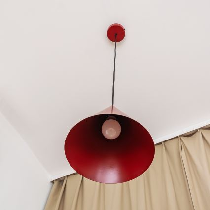 Pendelleuchte ETNA 1xE27/15W/230V Ø 25 cm rot