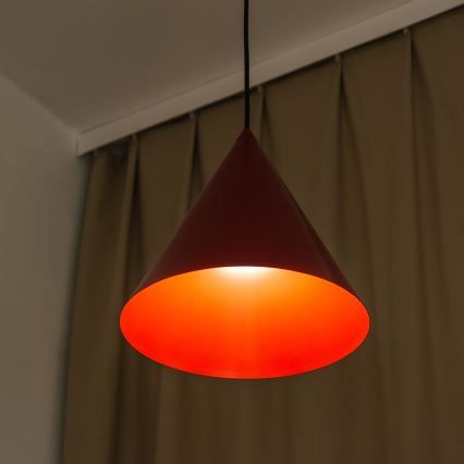 Pendelleuchte ETNA 1xE27/15W/230V Ø 25 cm rot