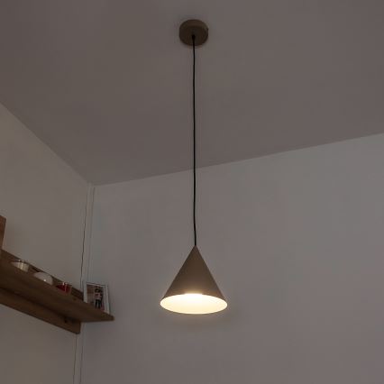 Pendelleuchte ETNA II mit Kabel 1xE27/15W/230V Ø 18,5 cm beige