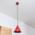 Pendelleuchte ETNA mit Kabel 1xE27/15W/230V, Ø 18,5 cm, rot