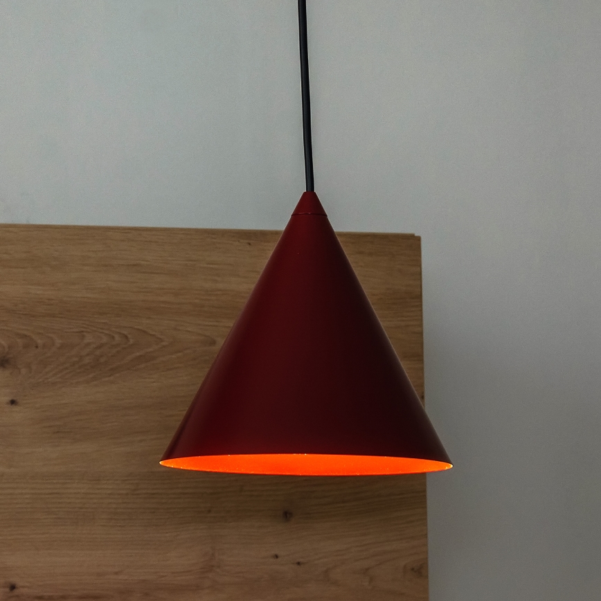 Pendelleuchte ETNA mit Kabel 1xE27/15W/230V, Ø 18,5 cm, rot
