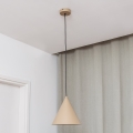 Pendelleuchte ETNA mit Kabel, 1xE27/15W/230V, Ø 25 cm, beige