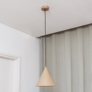 Pendelleuchte ETNA mit Kabel, 1xE27/15W/230V, Ø 25 cm, beige
