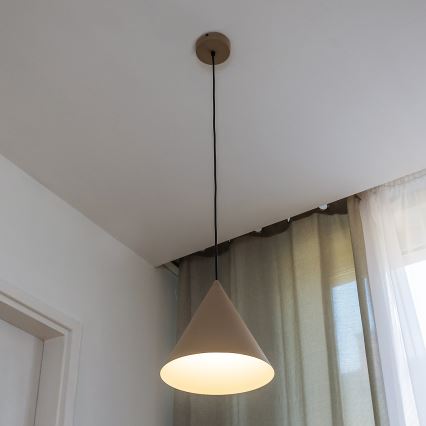 Pendelleuchte ETNA mit Kabel, 1xE27/15W/230V, Ø 25 cm, beige