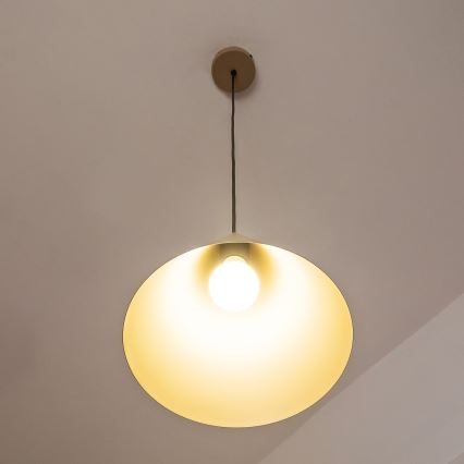 Pendelleuchte ETNA mit Kabel, 1xE27/15W/230V, Ø 25 cm, beige
