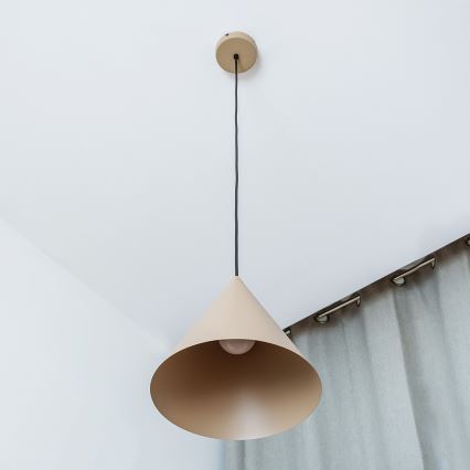 Pendelleuchte ETNA mit Kabel, 1xE27/15W/230V, Ø 25 cm, beige
