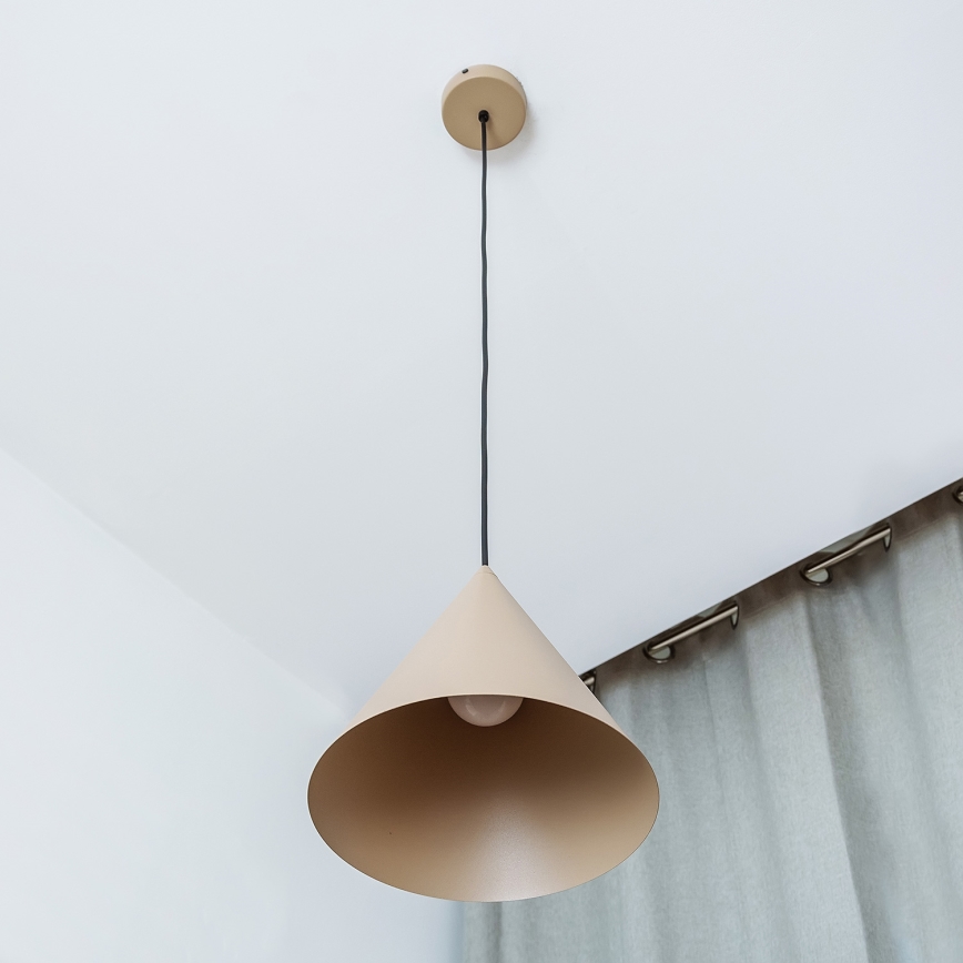 Pendelleuchte ETNA mit Kabel, 1xE27/15W/230V, Ø 25 cm, beige
