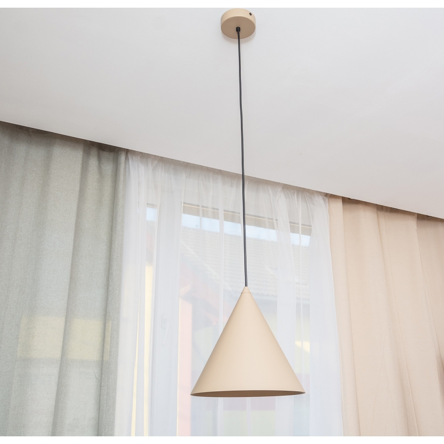 Pendelleuchte ETNA mit Kabel, 1xE27/15W/230V, Ø 25 cm, beige