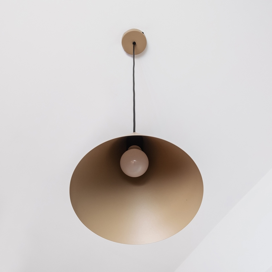 Pendelleuchte ETNA mit Kabel, 1xE27/15W/230V, Ø 25 cm, beige