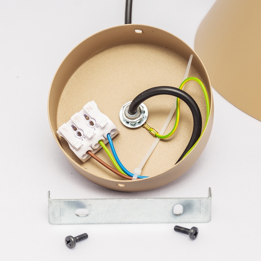 Pendelleuchte ETNA mit Kabel, 1xE27/15W/230V, Ø 25 cm, beige
