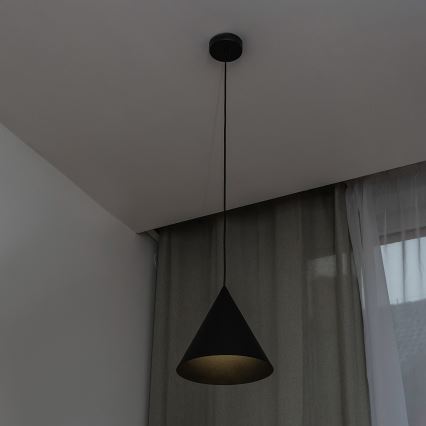 Pendelleuchte ETNA mit Kabel, 1xE27/15W/230V, Ø 25 cm, schwarz