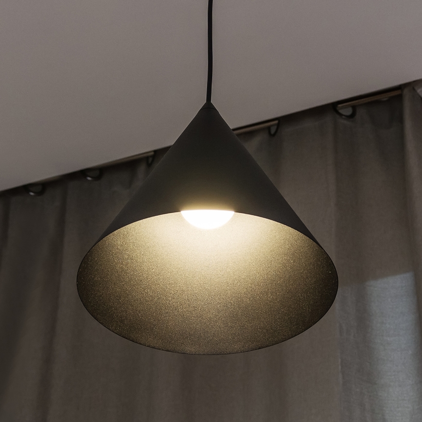 Pendelleuchte ETNA mit Kabel, 1xE27/15W/230V, Ø 25 cm, schwarz