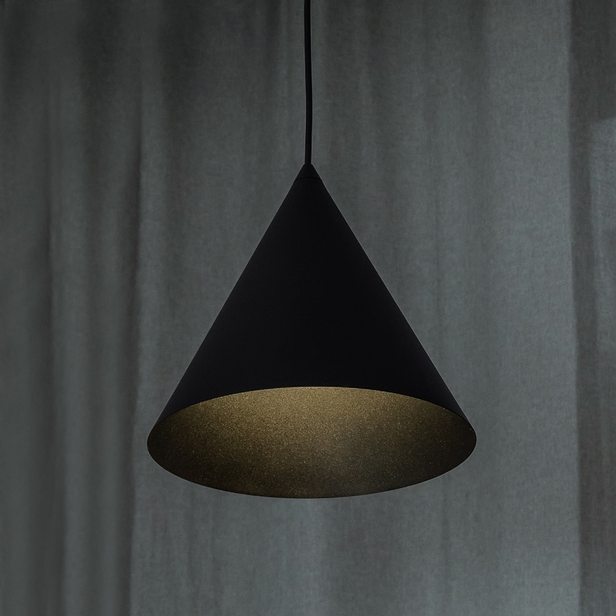 Pendelleuchte ETNA mit Kabel, 1xE27/15W/230V, Ø 25 cm, schwarz