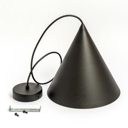 Pendelleuchte ETNA mit Kabel, 1xE27/15W/230V, Ø 25 cm, schwarz