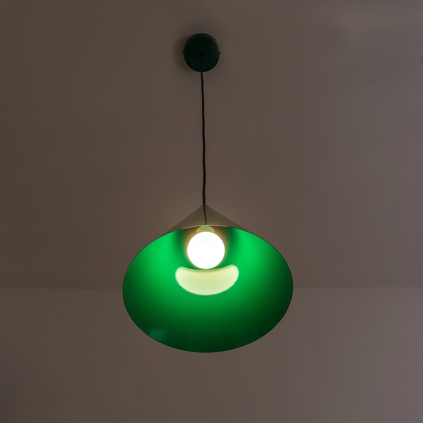 Pendelleuchte ETNA mit Kabelaufhängung, 1 x E27, 15 W, 230 V, Ø 25 cm, grün