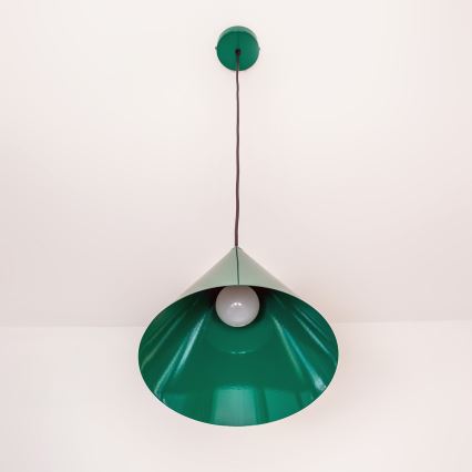 Pendelleuchte ETNA mit Kabelaufhängung, 1 x E27, 15 W, 230 V, Ø 25 cm, grün