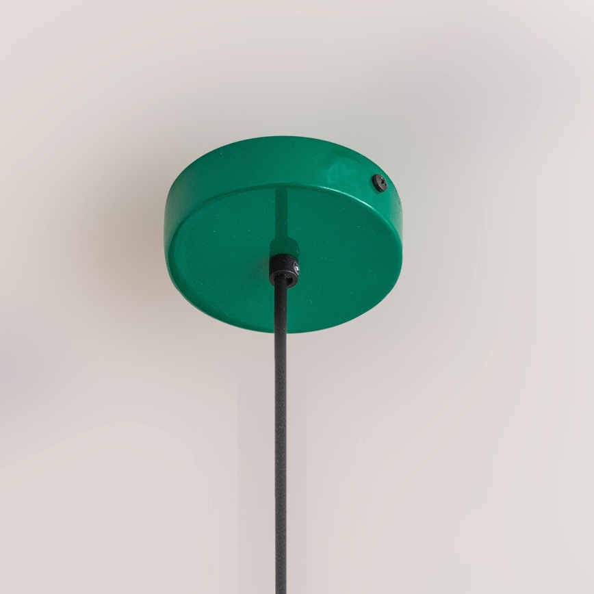 Pendelleuchte ETNA mit Kabelaufhängung, 1 x E27, 15 W, 230 V, Ø 25 cm, grün