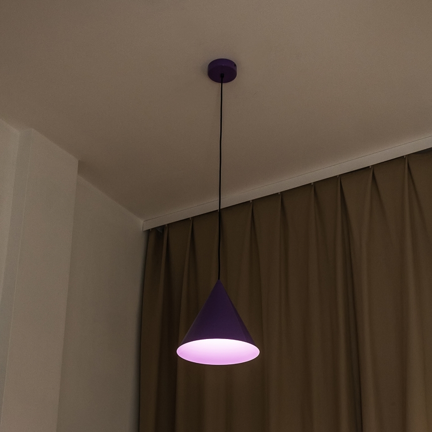 Pendelleuchte ETNA mit Kabelaufhängung, 1x E27/15W/230V, Ø 25 cm, violett