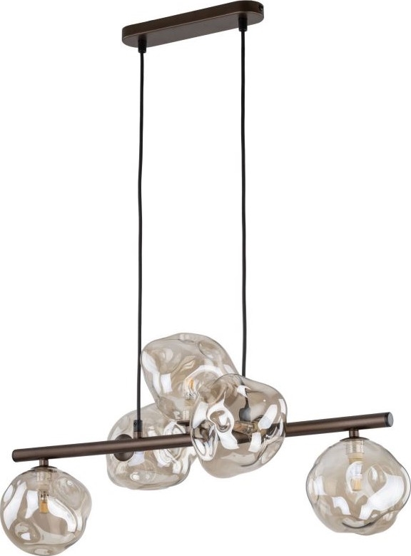 Pendelleuchte LAVA an Kabel 5xG9/8W/230V Bronze/rauchiges Beige