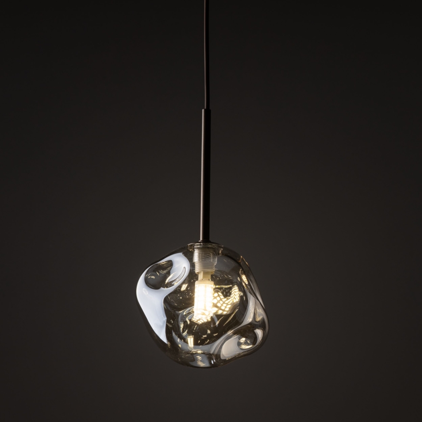 Pendelleuchte LAVA an Seil 1xG9/8W/230V bronze/rauchbeige