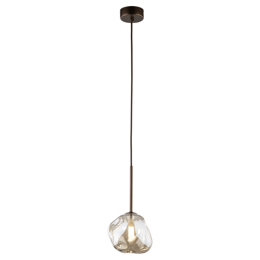 Pendelleuchte LAVA an Seil 1xG9/8W/230V bronze/rauchbeige