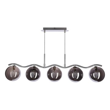 Pendelleuchte LUMOS 5xG9/20W/230V in rauchschwarz