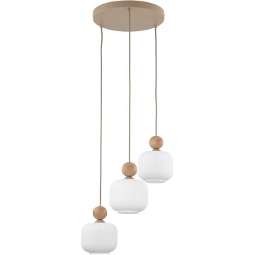 Pendelleuchte mit Kabel BALLO 3xE14/10W/230V beige
