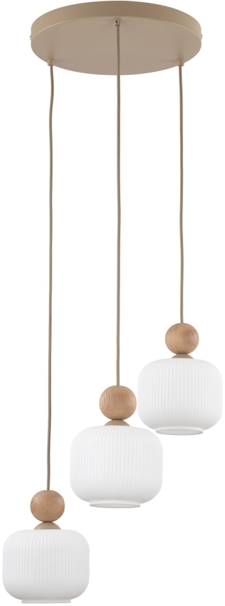 Pendelleuchte mit Kabel BALLO 3xE14/10W/230V beige