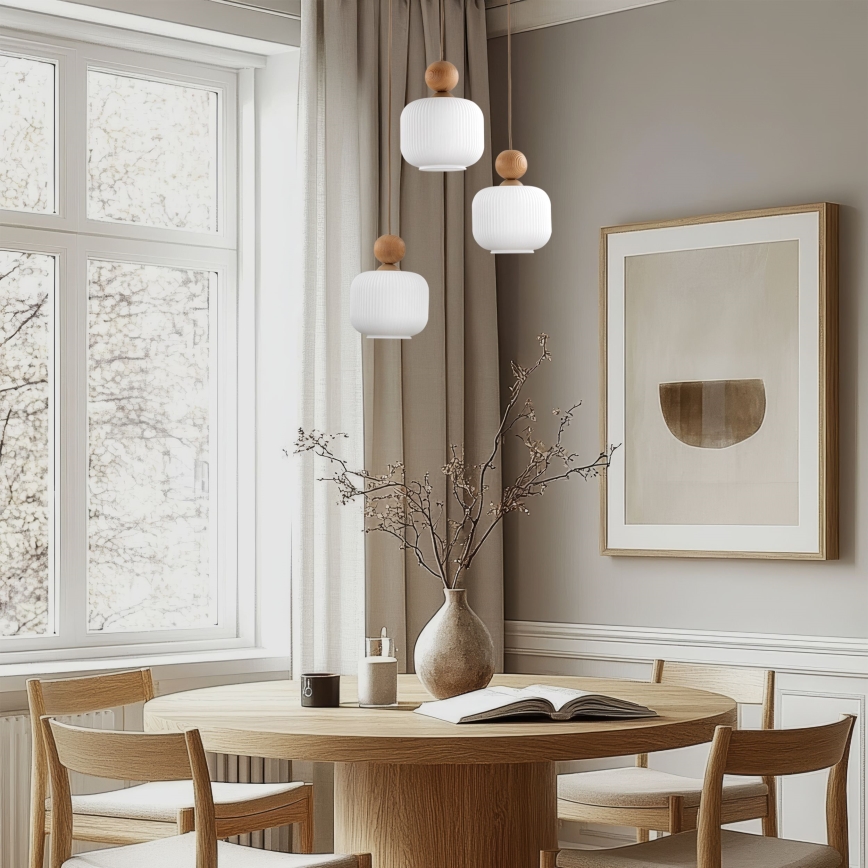 Pendelleuchte mit Kabel BALLO 3xE14/10W/230V beige