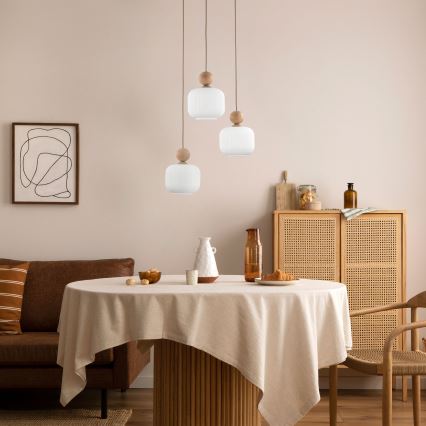 Pendelleuchte mit Kabel BALLO 3xE14/10W/230V beige