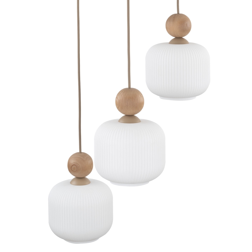 Pendelleuchte mit Kabel BALLO 3xE14/10W/230V beige