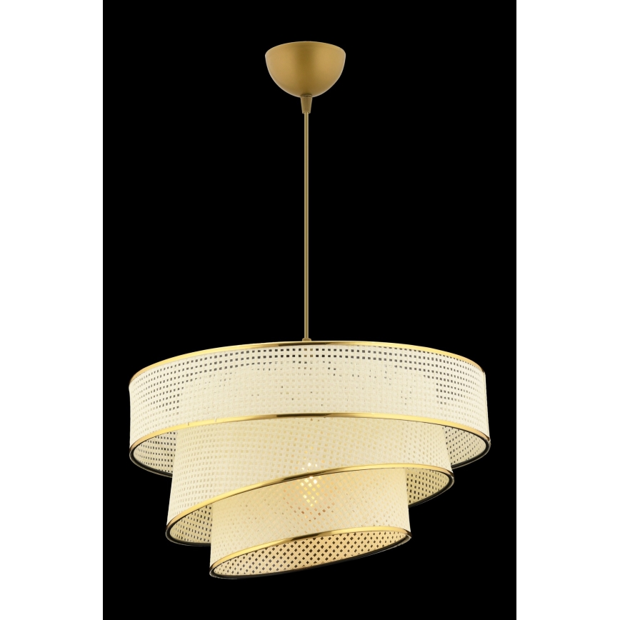 Pendelleuchte mit Kabel COUPER 1xE27/60W/230V weiß/gold