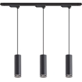 Pendelleuchte mit Kabel für das Schienensystem PIPE 3xGU10/10W/230V schwarz