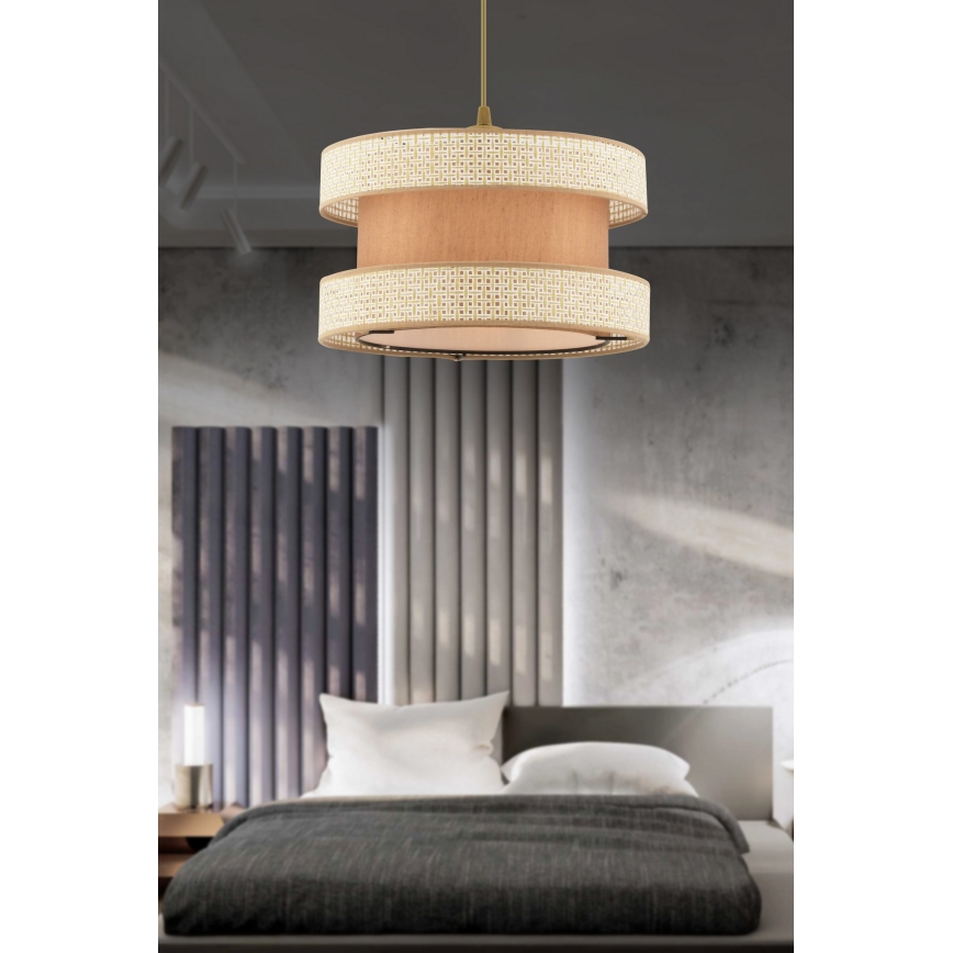 Pendelleuchte mit Kabel HALO 1xE27/60W/230V beige/creme