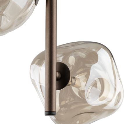 Pendelleuchte mit Kabel LAVA 3xG9/8W/230V Bronze/rauchiges Beige