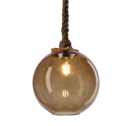Pendelleuchte mit Kabel SHEDON 1xE27/40W/230V rauchbeige