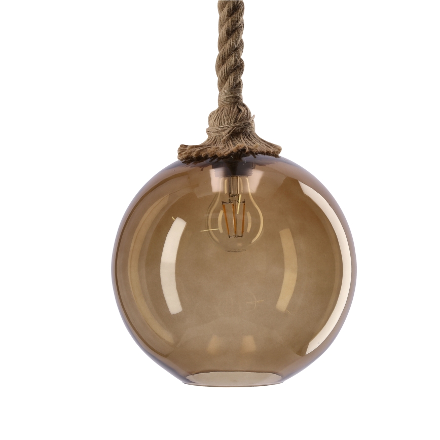 Pendelleuchte mit Kabel SHEDON 1xE27/40W/230V rauchbeige