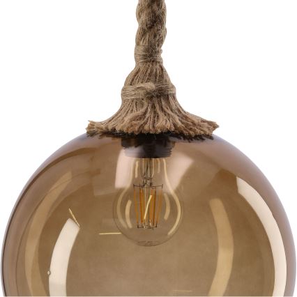 Pendelleuchte mit Kabel SHEDON 1xE27/40W/230V rauchbeige