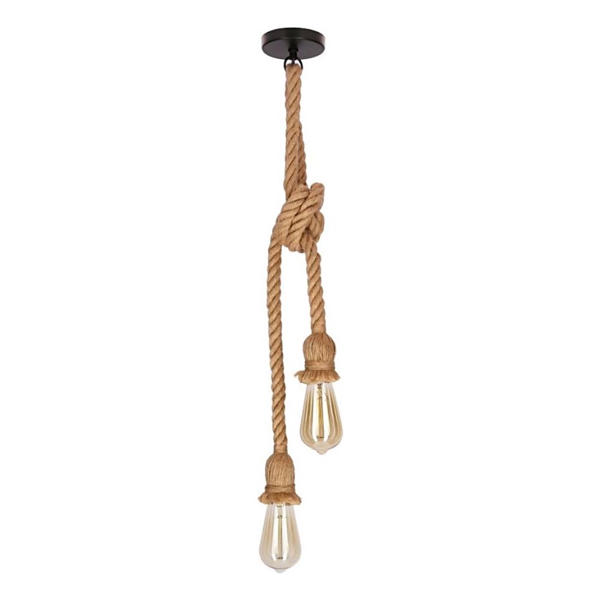 Pendelleuchte mit Kabel VIDEA 2xE27/40W/230V braun