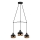 Pendelleuchte mit Kabel YILDO 3xE27/40W/230V schwarz/kupfer