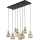 Pendelleuchte mit Kabelabhängung SOPHIA 8xE14/10W/230V schwarz/rauchiges Beige
