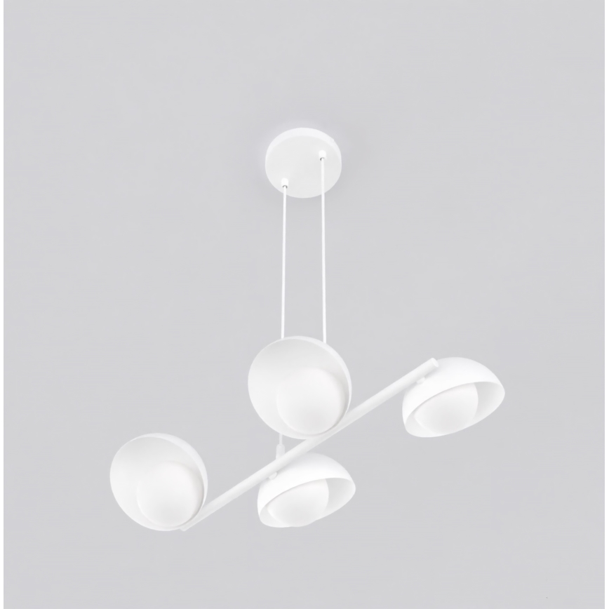 Pendelleuchte mit Kabelaufhängung BOOM 4xG9/8W/230V weiß