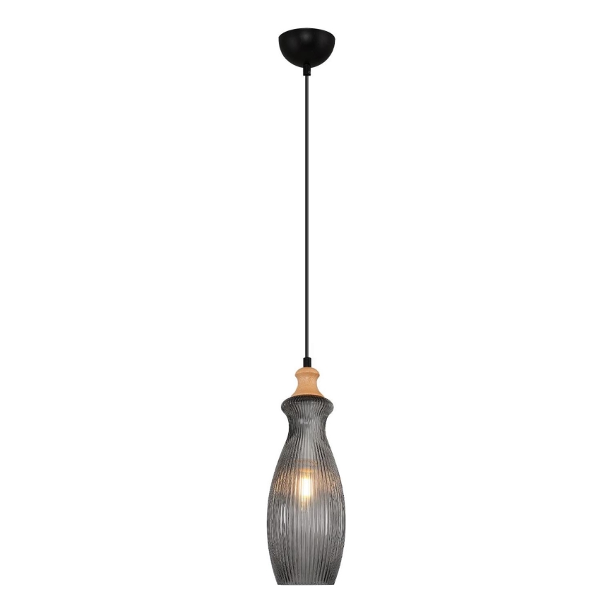 Pendelleuchte mit Kabelaufhängung BOTTLE 1xE14/4W/230V rauchfarben