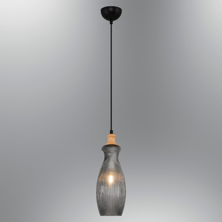 Pendelleuchte mit Kabelaufhängung BOTTLE 1xE14/4W/230V rauchfarben