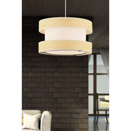 Pendelleuchte mit Kabelaufhängung HALO 1xE27/60W/230V Creme/Beige