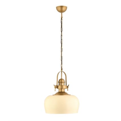 Pendelleuchte MONZA 1xE27/40W/230V Ø 30 cm creme/braun