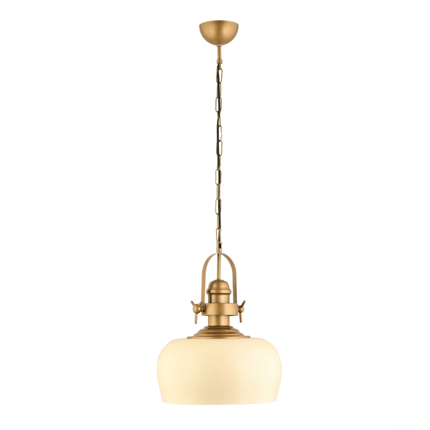 Pendelleuchte MONZA 1xE27/40W/230V Ø 30 cm creme/braun