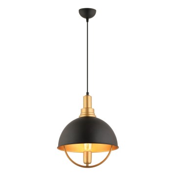 Pendelleuchte MONZA 1xE27/40W/230V Ø 30 cm schwarz/gold